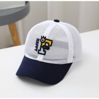 Бейсболка для мальчиков и девочек, хлопок с эффектом потертости, мультяшная вышивка экскаватора, Детская кепка, летняя