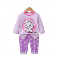 Одежда для маленьких девочек, осенний комплект одежды для новорожденных, кофта с длинным рукавом и милый кот + штаны, одежда для малышей от 0 до 3 лет