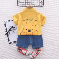 Винни Пух Одежда для новорожденных мальчиков младенцев мальчиков костюм джентльмена подтяжки шорты Одежда для маленьких мальчиков