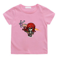 Футболка Honkai со звездами и рейками Himeko, футболка из 100% хлопка, игровая футболка с милым мультяшным графическим принтом, футболки с коротким рукавом для мальчиков и девочек