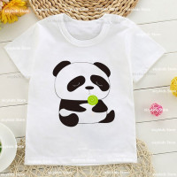 Новая летняя Стильная Детская футболка с забавным принтом панды, футболка для мальчиков, модная футболка с коротким рукавом для девочек, топы, оптовая продажа