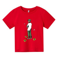 Футболка Tylerr The Creator Rapper Kpop, Детская футболка из 100% хлопка для мальчиков и девочек, милые летние футболки с графическим принтом из мультфильма