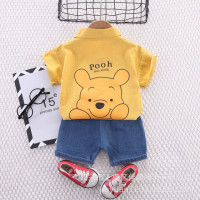 Винни Пух Одежда для новорожденных мальчиков младенцев мальчиков костюм джентльмена подтяжки шорты Одежда для маленьких мальчиков