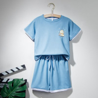 2 шт./комплект, детский спортивный костюм с коротким рукавом и шортами