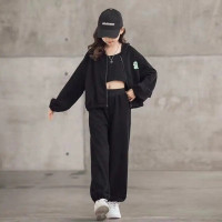 Новинка 2023 года, осенний комплект одежды для мальчиков-подростков, детская Однотонная футболка с длинным рукавом и брюки, детские размеры 5, 6, 7, 8