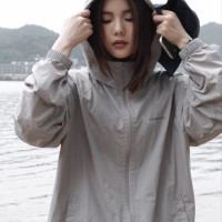 男女通用輕薄透氣戶外單層款運動涼皮防曬衣女夏季大尺碼衝鋒衣外套