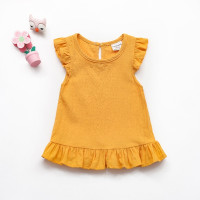 Футболки для девочек, льняная хлопковая рубашка без рукавов с куклой, топ для девочек, детская одежда, белый топ для девочек, лето 2023, Детская рубашка с круглым вырезом