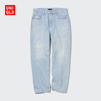 Uniqlo 女裝 男友風窄口牛仔褲(寬鬆 破洞 春夏) 458188/455375