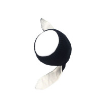 Зимняя трикотажная шапка с ушками кролика