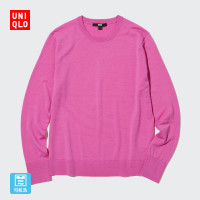 Uniqlo 女裝 精紡美利奴羊毛圓領針織衫(長袖 秋冬) 450509