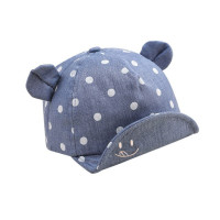 Детская Солнцезащитная шапка в очаровательный горошек, стильная Солнцезащитная шапка для малышей, реквизит для фотосъемки, хлопковая шапка с ушками