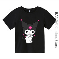 Kawaii Kuromi футболка для девочек Модная хлопковая одежда для мальчиков аниме мультфильм дети чистые мужчины женщины Hello футболка Китти комплекты повседневная одежда
