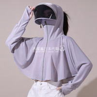 日本代購GP防曬衣女抗UV連帽遮臉冰絲透氣夏季遮陽防曬服外套