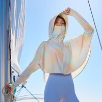 波司登官方2023防曬衣UPF100+女鬥篷短款涼感透氣