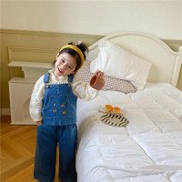 Летние Детские комплекты 2023, джинсовый жилет, джинсовый принт, мягкий Модный новый дизайн, красивый милый без рукавов для девочек