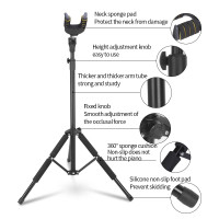 Устойчивая стойка для гитары без встрясок, толстая металлическая подставка для гитары, стойка для дисплея с автоматическим замком, вертикальная подставка для гитары