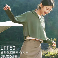 蕉下森林黑膠帽簷防曬衣2023新女夏薄款抗UV冰絲防曬服外套女