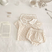 Одежда для новорожденных девочек, летняя белая Матросская футболка с коротким рукавом + шорты, детские хлопковые наряды для младенцев, костюмы для малышей 0-18 месяцев