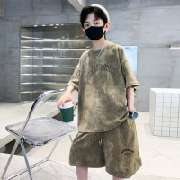 Комплекты одежды для мальчиков, Новинка лета 2023, футболка с принтом + шорты, детская одежда, высококачественные детские спортивные костюмы для мальчиков 5, 6, 8, 10, 12, 14 лет