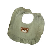 Нагрудник с оборками в виде медведя, нагрудник из плотной ткани, детский нагрудник-слюнявчик, нагрудник для младенцев