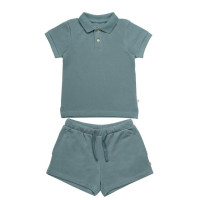 Детский летний комплект из 23 предметов, однотонные шорты с коротким рукавом и надписью «Paul»
