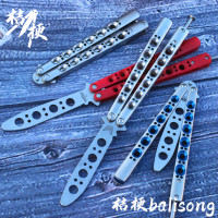 Theone40T鋼柄4系蝴蝶刀【桔梗balisong】CNC精製 軸套甩刀未開刃