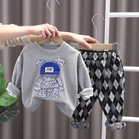 Футболка с длинным рукавом и круглым вырезом для мальчиков 1-2 лет