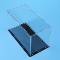 Прозрачный Акриловый чехол-подставка для кубиков, органайзер с черной основой для кукол или коллекционных игрушек, 23x11x11 см