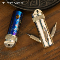 Titaner北鬥作鈦合金飛爪鉤魚鉤打撈水草鉤子戶外可攜式edc防水盒