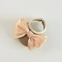 Шляпа от солнца в стиле шик с лентой и большим бантом детская Пустая Шляпа для матери шапка для семейного матери Праздничная пляжная шляпа соломенная шляпа из пшеницы