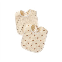 2 шт., Детские хлопковые нагрудники с цветочным принтом