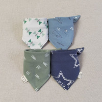 4 шт./партия, хлопковые треугольные нагрудники для новорожденных