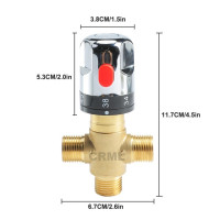Термостатический смесительный клапан из латуни смеситель для ванной комнаты контроль температуры термостатический клапан для дома серебряное покрытие
