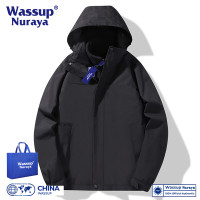 WASSUP衝鋒衣三合一可拆卸男女登山服2023新款兩件套潮牌外套定製