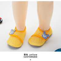 Детские носки для пола, Нескользящие летние тонкие сетчатые дышащие носки и обувь для девочек, носки для прогулок для младенцев