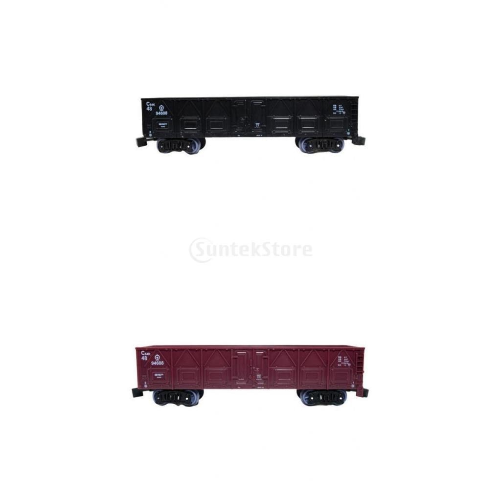 2x 1:87 Simulation Train Model Carriage Kids Toy Freight Car