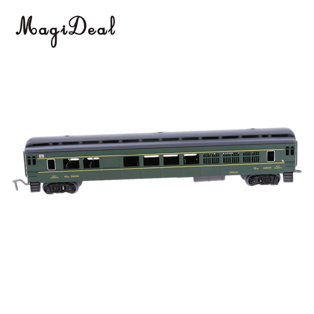 MagiDeal 1:87 Train Model Kids Toy Electric Track Train Freight Car Railroad Car Train Carriages Diecast Vehicle Compartment