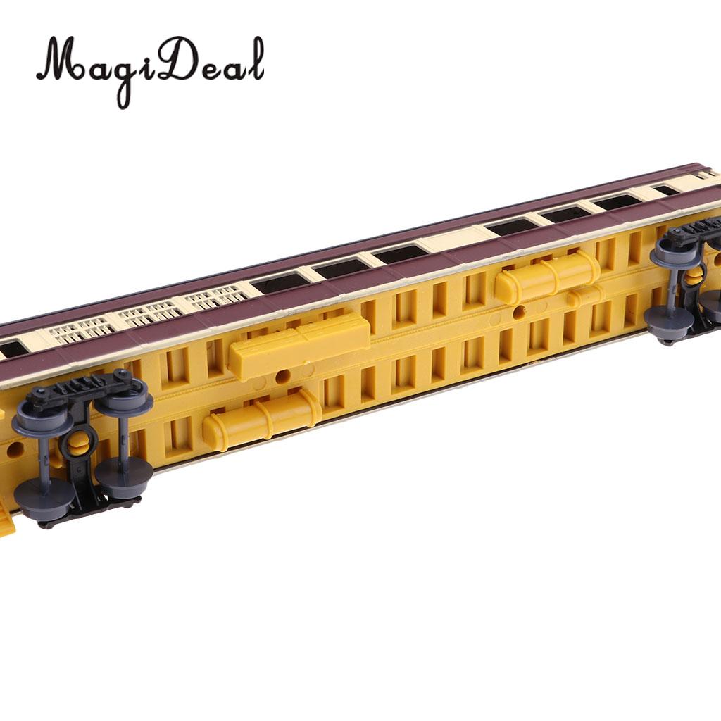 MagiDeal 1:87 Train Model Kids Toy Electric Track Train Freight Car Railroad Car Train Carriages Diecast Vehicle Compartment