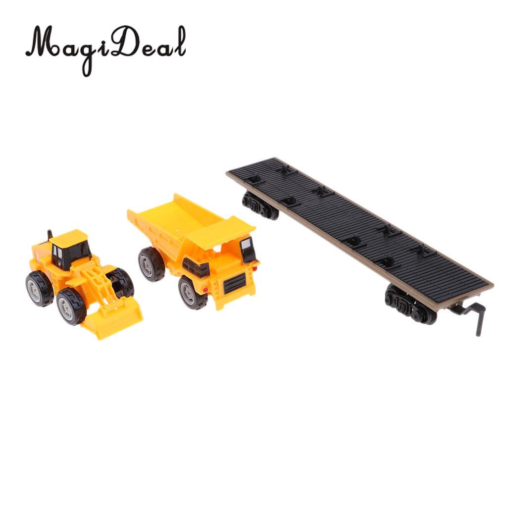 MagiDeal 1:87 Train Model Kids Toy Electric Track Train Freight Car Railroad Car Train Carriages Diecast Vehicle Compartment