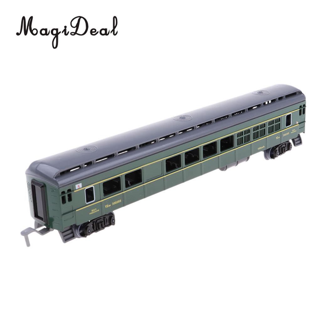 MagiDeal 1:87 Train Model Kids Toy Electric Track Train Freight Car Railroad Car Train Carriages Diecast Vehicle Compartment