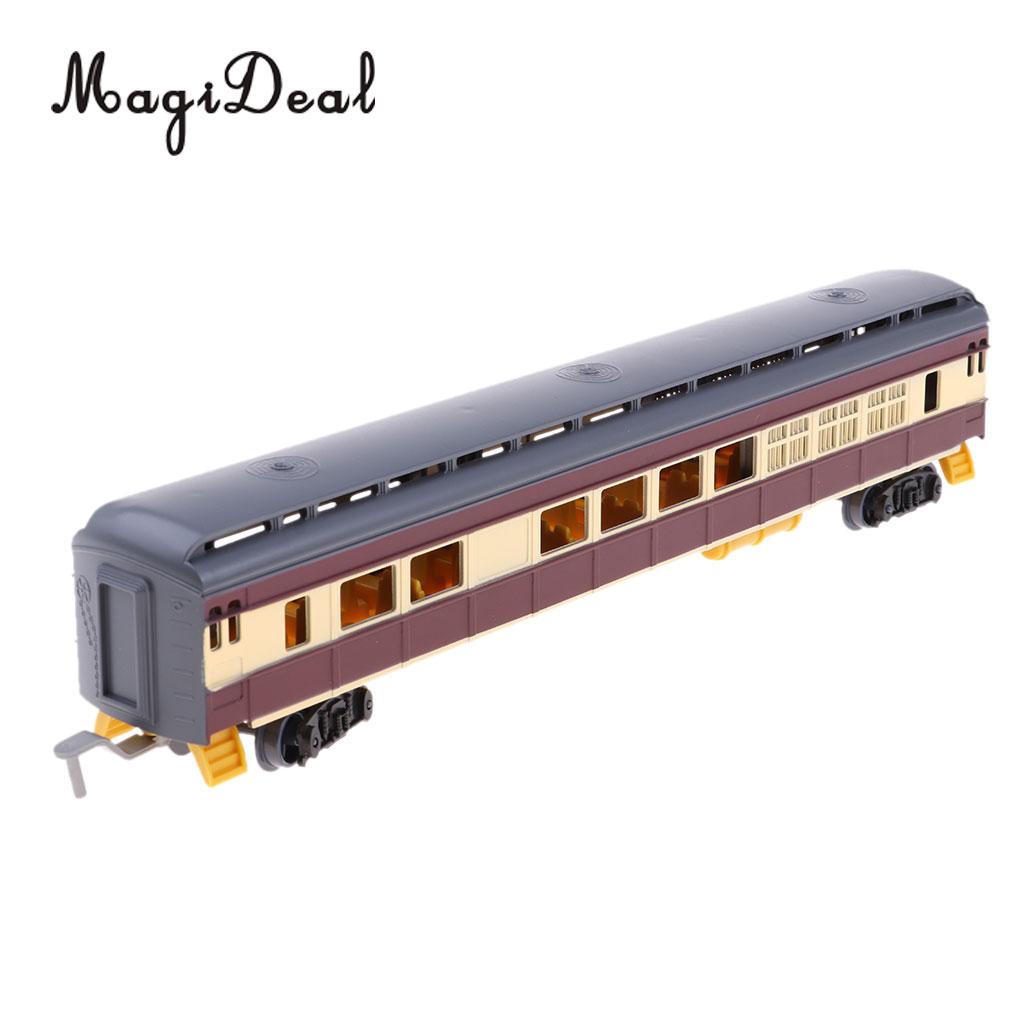 MagiDeal 1:87 Train Model Kids Toy Electric Track Train Freight Car Railroad Car Train Carriages Diecast Vehicle Compartment