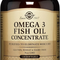 Solgar, Omega 3 Fish Oil Concentrate "Концентрат рыбьего жира Омега-3", 120 капсул