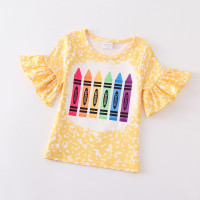 Girlymax, Снова в школу, для девочек, яркий бутик, радуга, молоко, шелк, отбеленные футболки, детская одежда