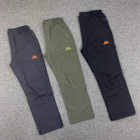 戶外春秋冬季男防水防風耐磨透氣衝鋒褲雙層騎行登山薄絨保暖長褲