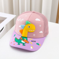 Детская бейсболка с мультяшным динозавром, милая детская шапка от солнца с животными, Весенняя Вельветовая уличная Кепка с козырьком для мальчиков и девочек, кепка, шапочка