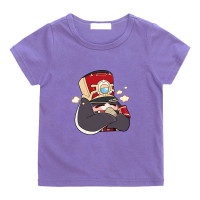 Детская футболка с мультяшным принтом, 100% хлопок