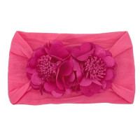 Повязки на голову для маленьких девочек Цветочная мягкая эластичная нейлоновая повязка для волос аксессуары для волос для новорожденных младенцев