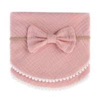 Нейлоновые повязки на голову для новорожденных из муслиновой ткани детский нагрудник шарф для новорожденных