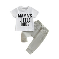 2 шт./комплект, футболка с коротким рукавом и буквенным принтом