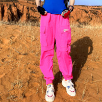 北京森林戶外潮牌休閒寬鬆顯瘦多袋束腳薄款彈力透氣速乾長褲女式